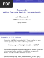 Econometrics Multiple Regression Analysis: Heteroskedasticity