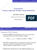 Econometrics Multiple Regression Analysis: Heteroskedasticity