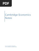 Cambridge Economics Notes: Year 11 Examination Preparation IGCSE Cambridge Examinations 2012