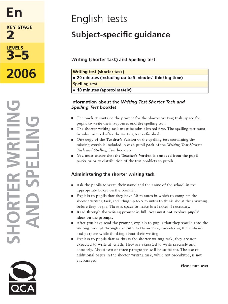 English Tests: Subject-Specific Guidance | PDF | Cognitive Science ...