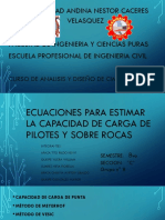 Ecuaciones para Estimar La Capacidad de Carga EXPOSICION