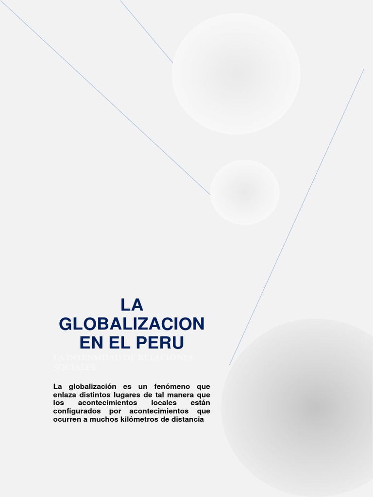 La Globalizacion en El Peru | PDF | Globalización | Perú
