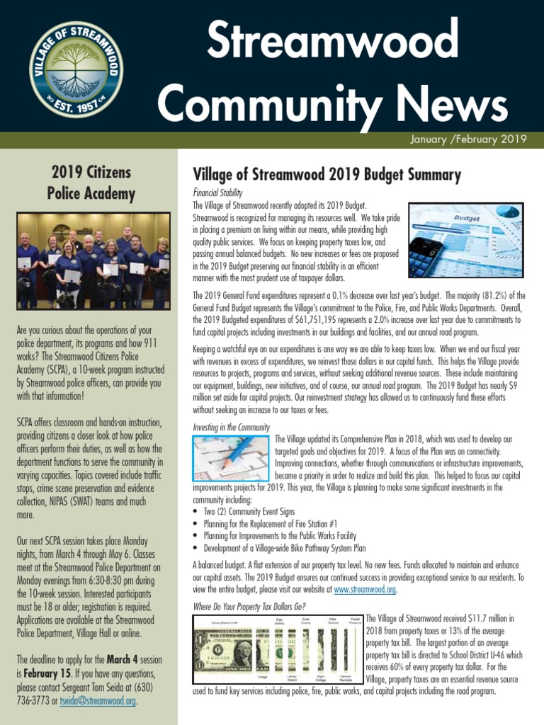 Streamwood Community News 2019 Citizens Police Academy Village of