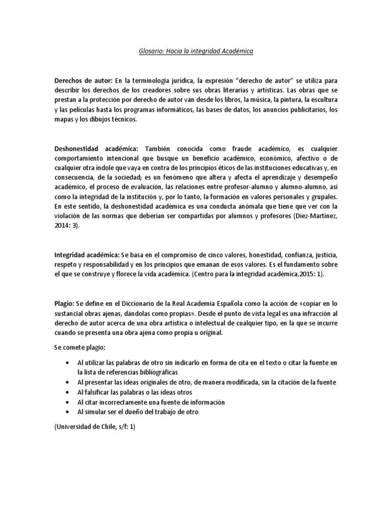 Hacia La Integridad Académica | PDF | Deshonestidad academica | Plagio