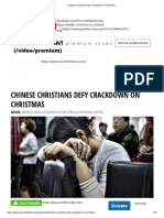 Chinese Christians Defy Crackdown on Christmas