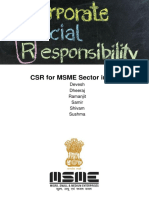 CSR For MSME Sector-IIM Rohtak MBA