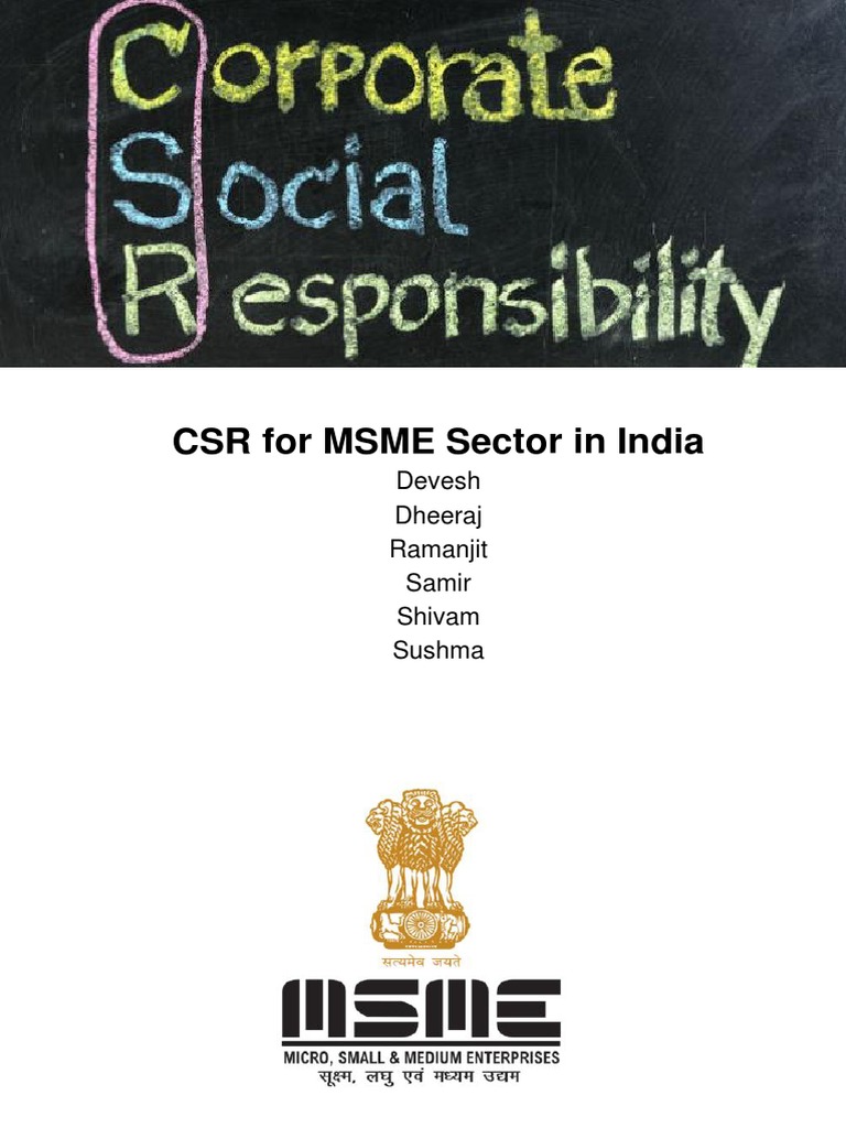 CSR For MSME Sector-IIM Rohtak MBA | PDF