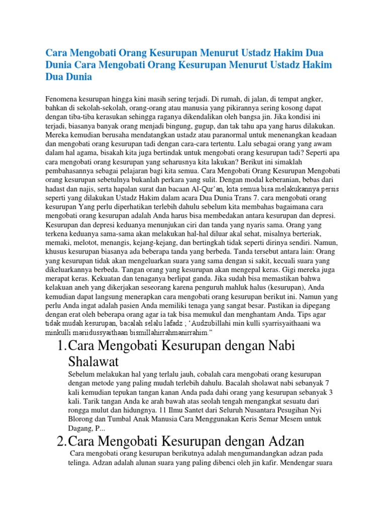 Mengobati Orang Kesurupan Docx