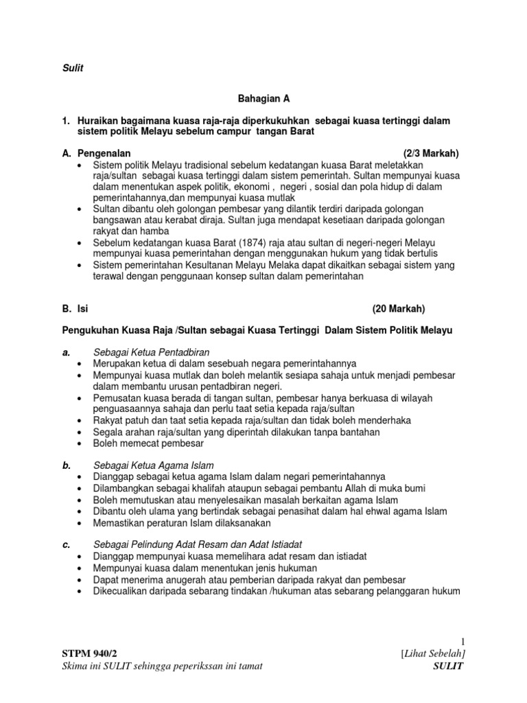 Johor-Skema Jawapan Sejarah 2 Percubaan Kertas 2
