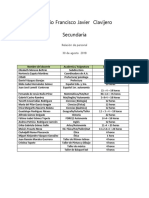 Relación de Personal de Secundaria