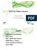 SAP'nin Web'e Açılımı