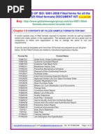 ISO 9001 2008 Filled Formats