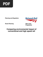 Comparing Environmental Impact of Conventional and High Speed Rail