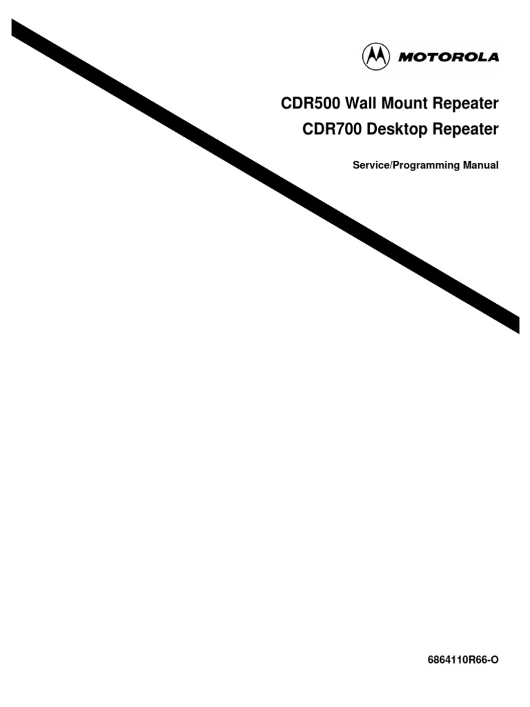 Motorola Cdr500 Cdr700 Wall Mount Repeater | Download Free PDF ...