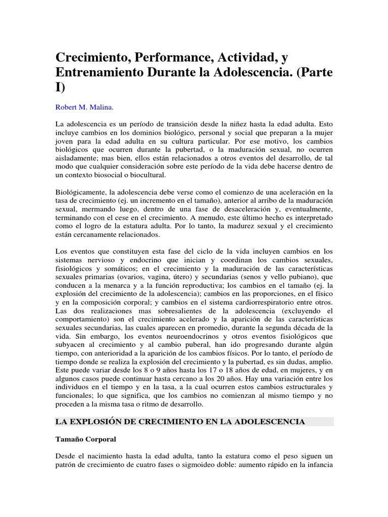 Crecimiento y Cambios en la Adolescencia | PDF | Pubertad | Adolescencia