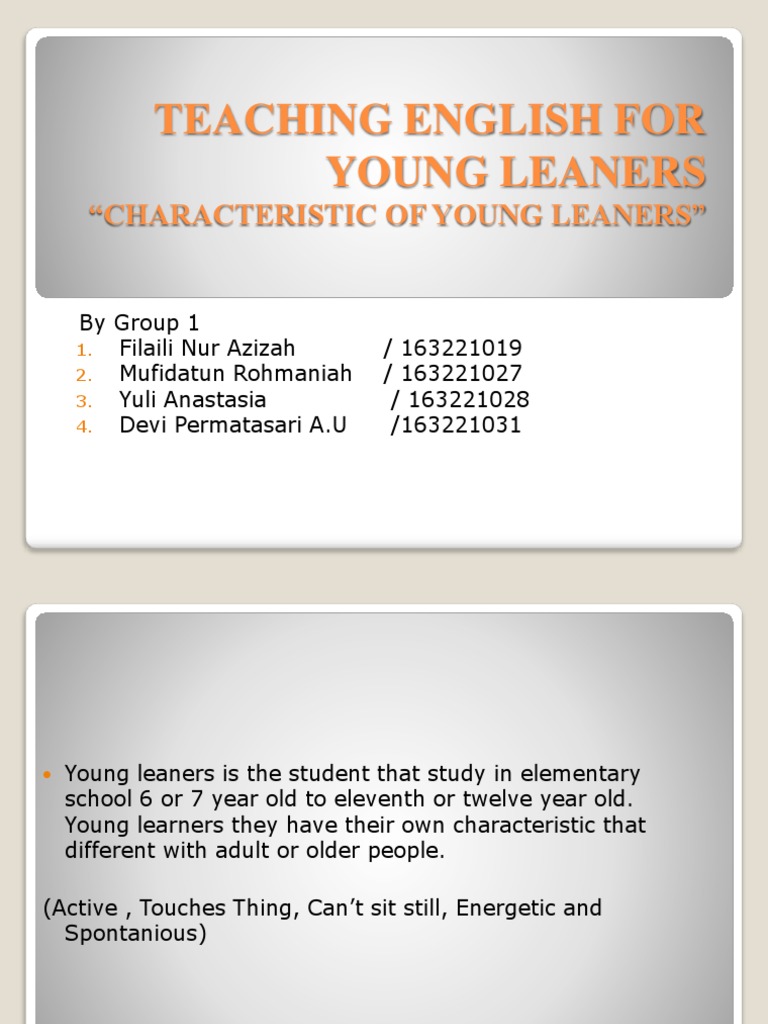 Characteristics of Young Learners | PDF | Learning Disability | Learning