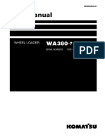 Komatsu WA380-7 Wheel Loader Service Repair Manual SN10001 and Up PDF