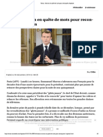 Voeux - Macron en quête de mots pour reconquérir l'opinion