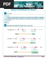 Reação de Substituição Em Alcanos