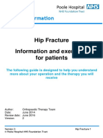 Hip Fracture Information and Exercises For Patients