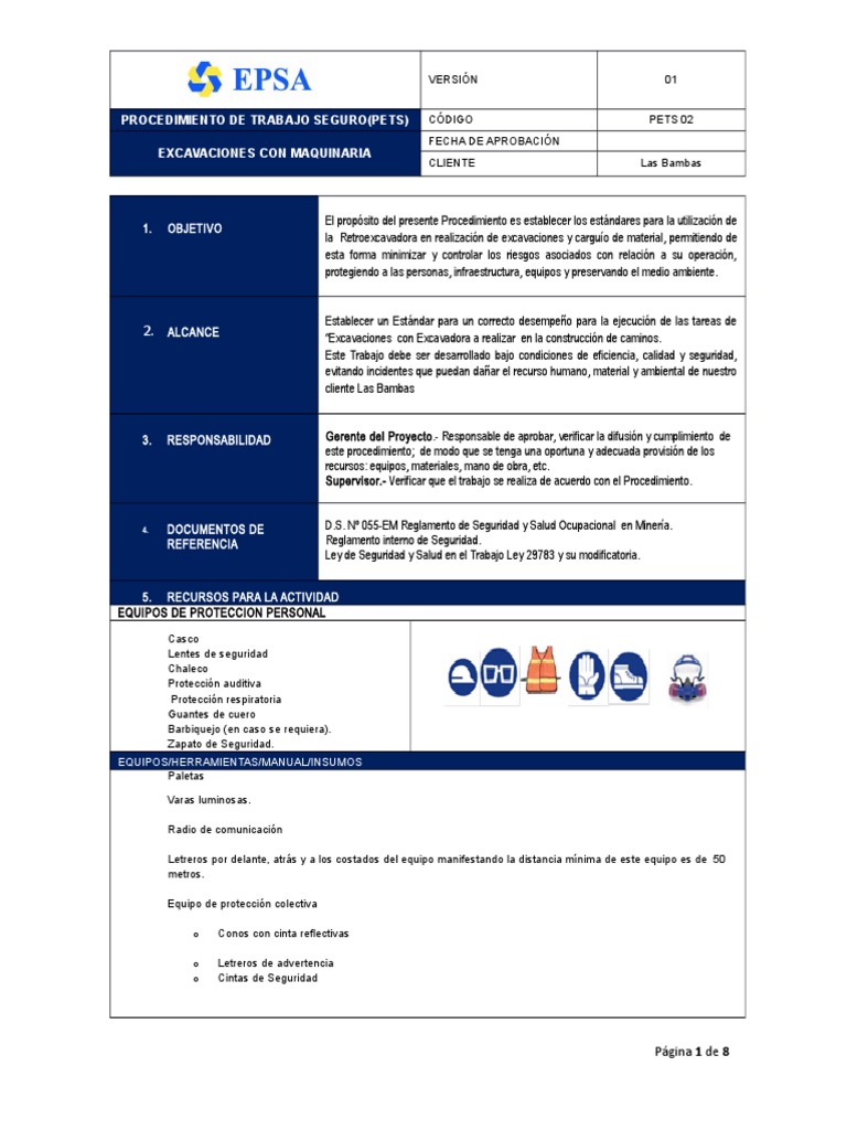 PETS 02 Excavaciones Con Maquina | PDF | Naturaleza