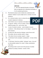 Analytical Chemistry Tests Identification