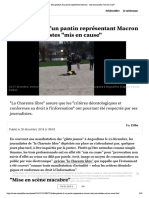 Décapitation D'un Pantin Représentant Macron - Trois Journalistes "Mis en Cause"