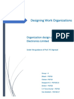 Designing Work Organizations: Organization Design of Techno Electronics Limited