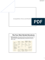 The Four Main Market Structures: Competitive Firms and Markets