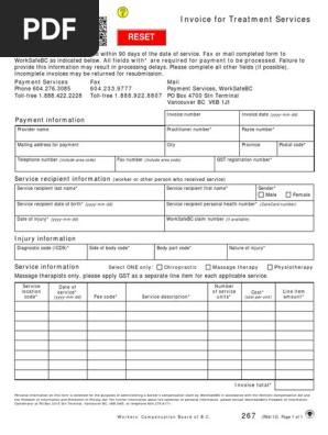 Wcb Invoice Blank