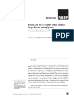 Educação não escolar como campo de práticas pedagógicas