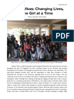 Kishori Vikas Report by NRI Students