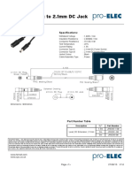 2.1mm DC Plug To 2.1mm DC Jack: Specifications