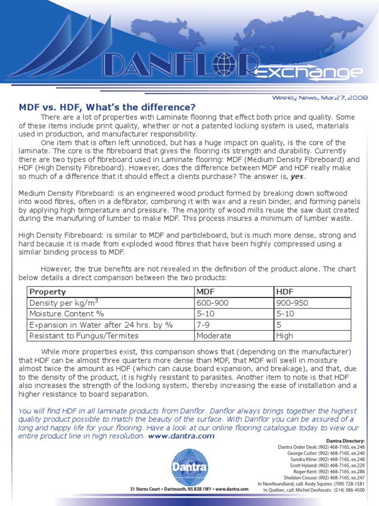 MDF vs HDF: Key Differences Explained | PDF | Composite Material ...