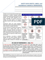 Safety Data Sheets, Labels, and Hazardous Chemical Emergencies