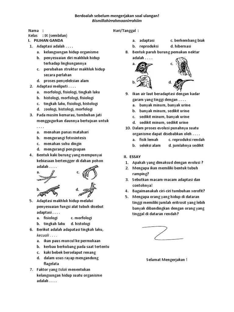 Kelangsungan Hidup Organisme Docx