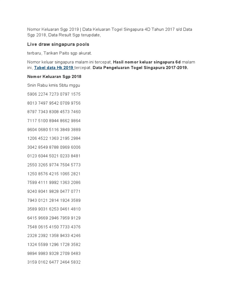 Data Sgp 2019 Pdf