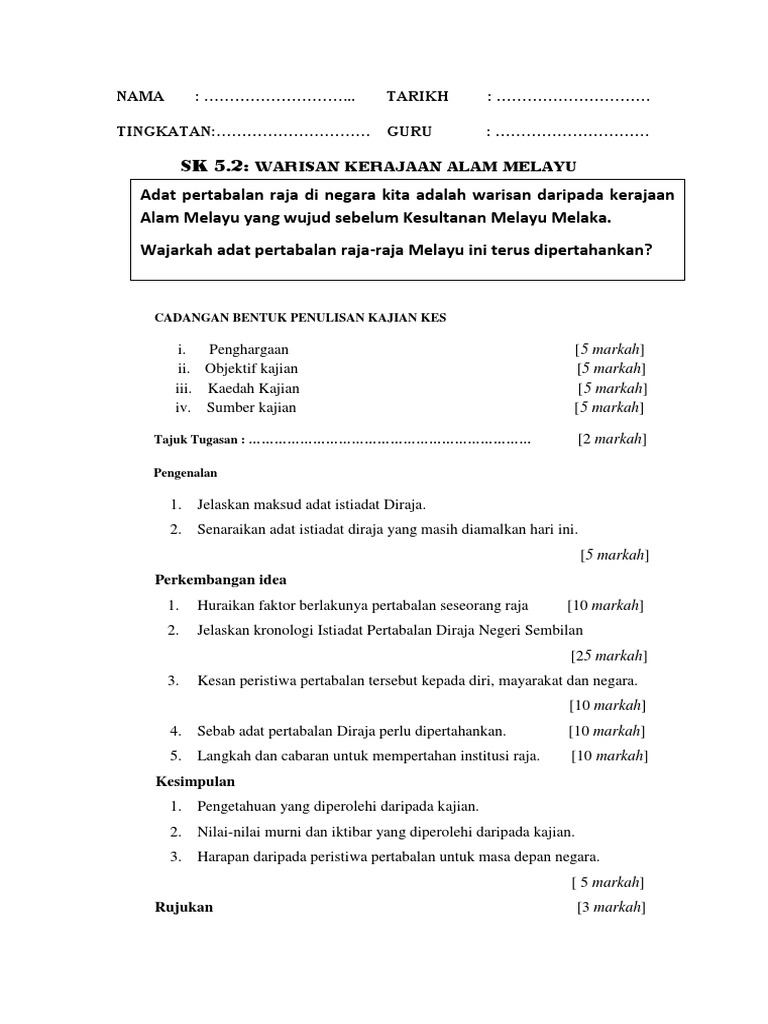 Tingkatan melayu melaka kesultanan kajian sejarah 2 kes Powtoon