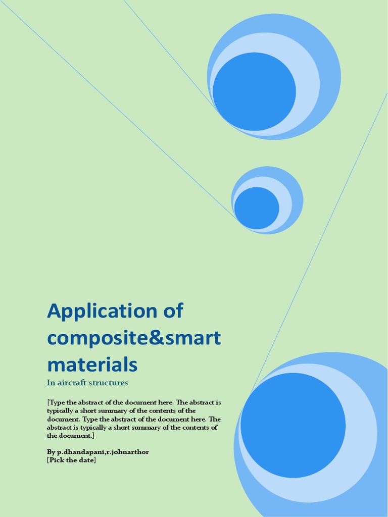Aircraft Composite & Smart Materials | PDF | Composite Material | Turbine