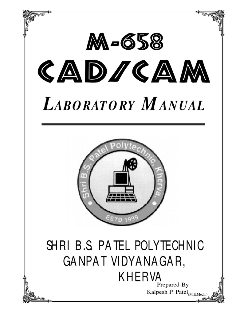 M658 CadCam Lab Manual PDF Printer Numerical Control