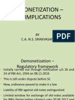 4 Demonetization Currency Tax Implications CA NS Srinivasan