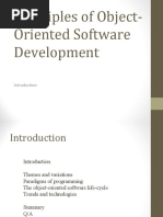 Principles of Object-Oriented Software Development