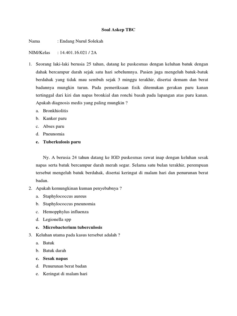 Askep Tbc Soal