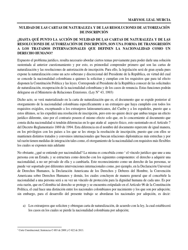 recompensa máquina episodio Cartas de Naturaleza y de Las Resoluciones | PDF | Naturalización |  Nacionalidad