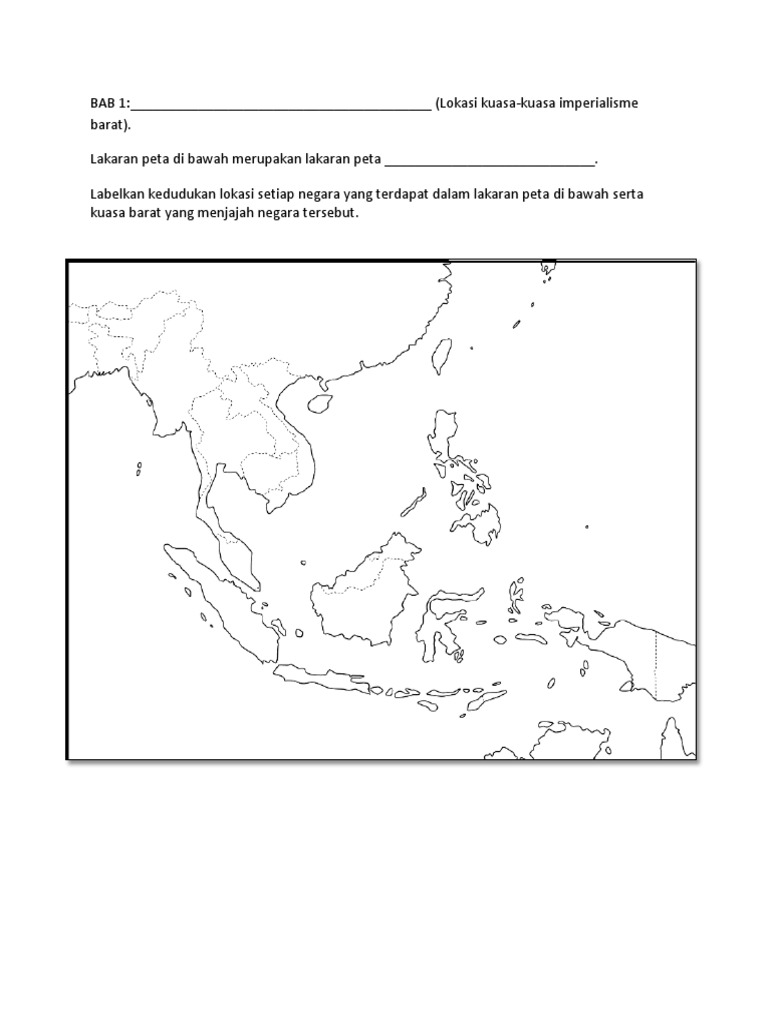 Label Peta Kosong Asia Tenggara