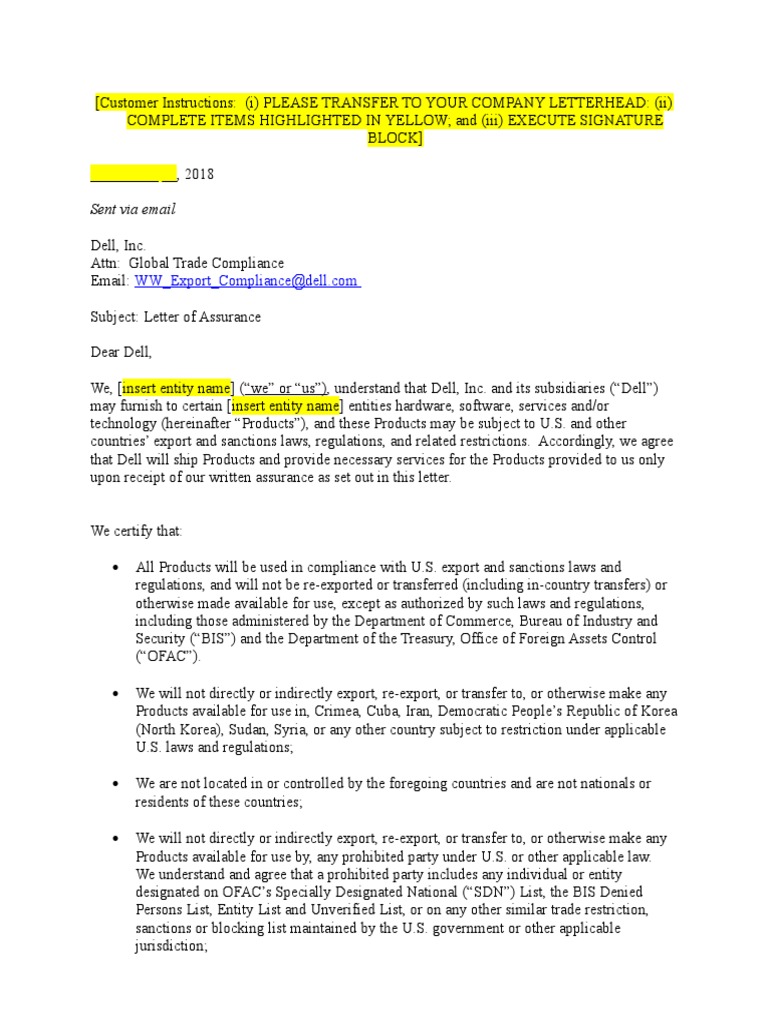 LOA - Template AJ (Non-Military Customers) | PDF | Office Of Foreign ...