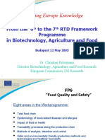 Building Europe Knowledge: From The 6 Tothe7 RTD Framework Programme in Biotechnology, Agriculture and Food