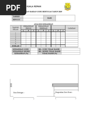 Borang Analisis Kehadiran Pdf