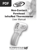 Non-Contact Forehead Infrared Thermometer User Manual: M. Feingersh & Co - LTD