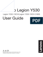 Legion Lenovo Laptop Y530 User Guide